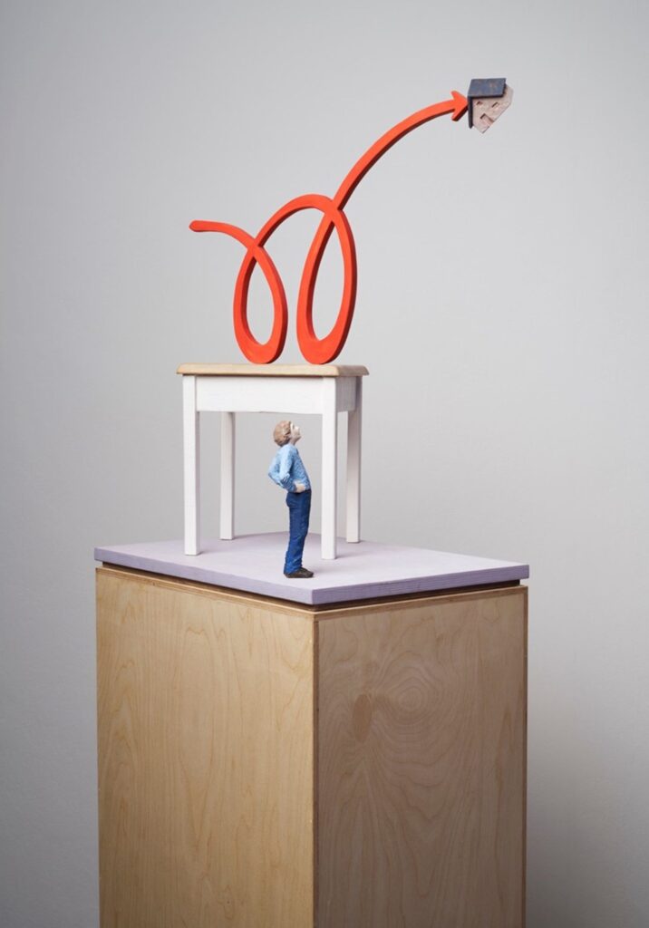 Volker Tiemann Hocker und Haus Modell Bildhauerei Galerie Stehr 2025